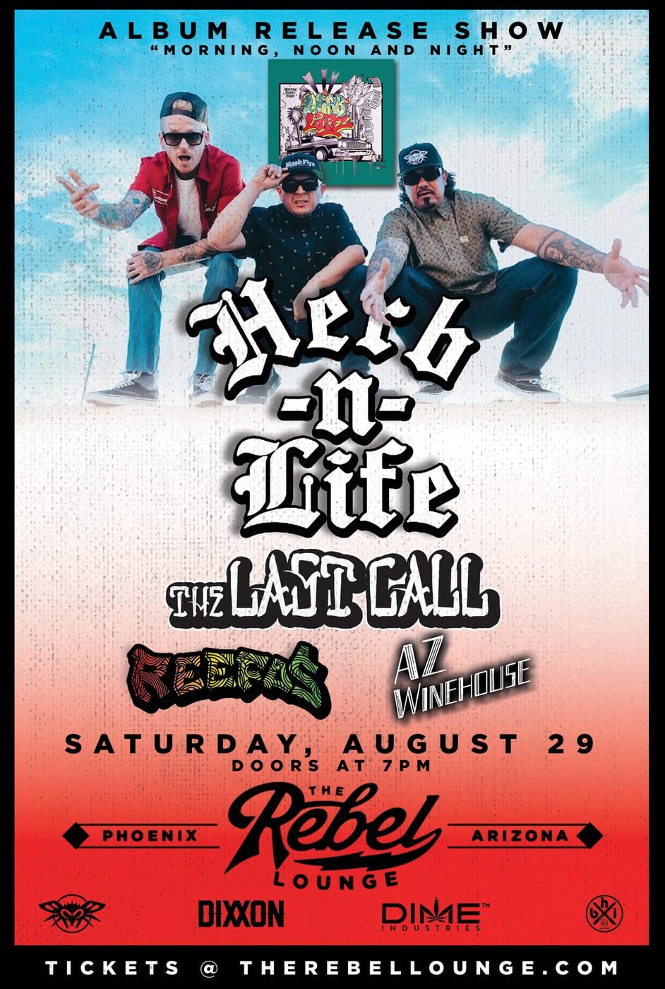 Morning, Noon and Night album release show flyer